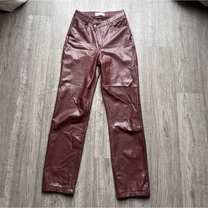 Abercrombie Brown Leather Jeans